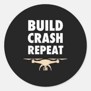 Bouw de Crash Repat Drone Ronde Sticker