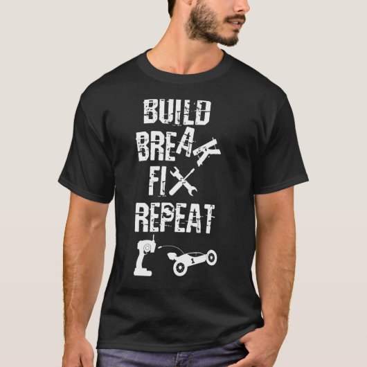 Bouw de Fix van de Break Herhaal autoBewaring Auto T-shirt (Voorkant)