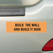 BOUW DE MUUR- Bumpersticker (Op auto)