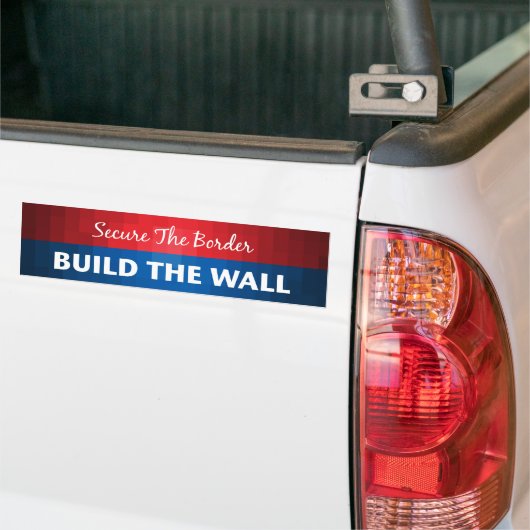 Bouw de muur bumpersticker (Op Truck)