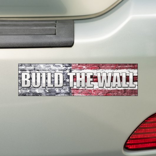 Bouw de muur bumpersticker (Op auto)