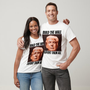 BOUW de MUUR DEPORTEREN HEN ALLEN, de T-shirts van