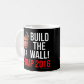 Bouw de muur Donald Trump 2016 Koffiemok (Voorkant links)