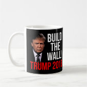 Bouw de muur Donald Trump 2016 Koffiemok (Links)