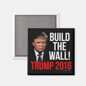 Bouw de Muur Donald Trump 2016 Magneet (Voorkant / Achterkant)