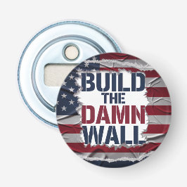 BOUW DE MUUR - Magnetische flesopener Button Flesopener