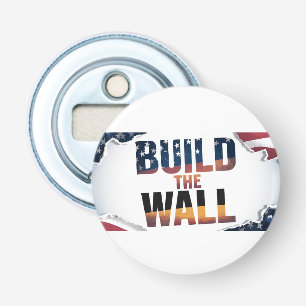 BOUW DE MUUR - Magnetische flesopener Button Flesopener