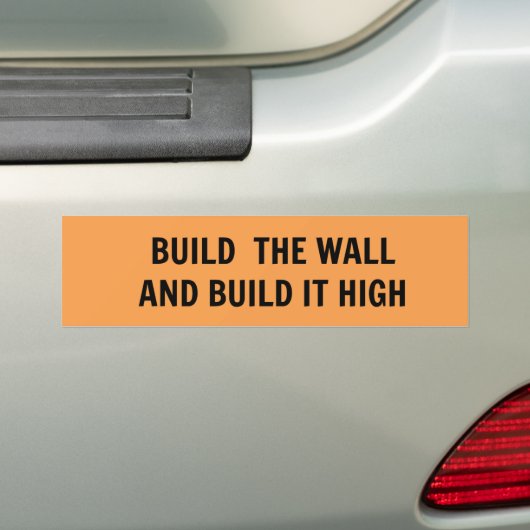 BOUW DE WALL-Bumpersticker Bumpersticker (Op auto)