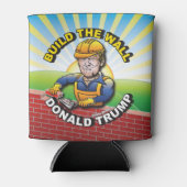 BOUW DE WALL DONALD TRUMP BRICK LAYER MASON USA BLIKJESKOELER (Voorkant)