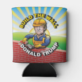 BOUW DE WALL DONALD TRUMP BRICK LAYER MASON USA BLIKJESKOELER (Achterkant)