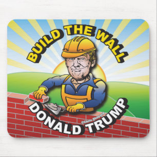 BOUW DE WALL DONALD TRUMP BRICK LAYER MASON USA MUISMAT