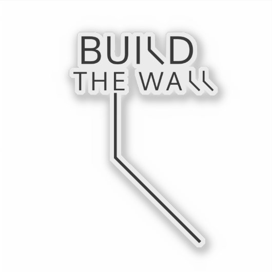 Bouw de Wall_Nevada CA grens Vinyl Sticker (Voorkant)