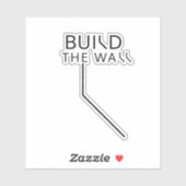 Bouw de Wall_Nevada CA grens Vinyl Sticker (Vel)