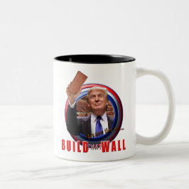 Bouw de Wall President Donald Trump Coffee Cup Tweekleurige Koffiemok