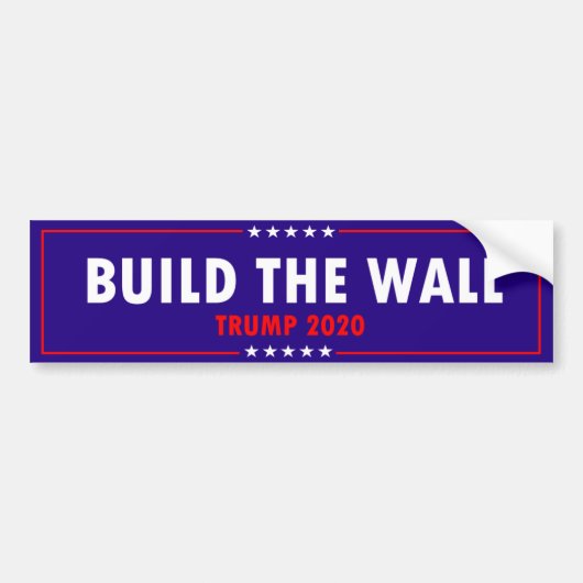 Bouw de Wall Trump 2020-Bumpersticker Bumpersticker (Voorkant)