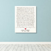 Bouw deze liefde van de grond op jubileum gif canvas afdruk (Insitu (Houten vloer))