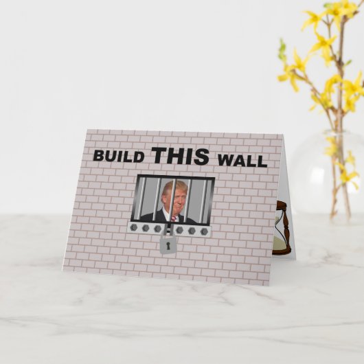 Bouw deze muur/anti Trump, Kaart (Gele Bloem)