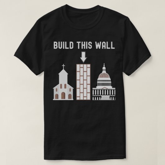 Bouw deze muur t-shirt (Design voorkant)