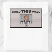 Bouw DEZE muur / Tegen Trump, Rechthoekige Sticker (Tas)