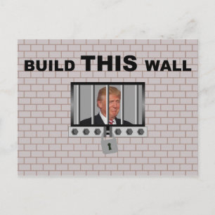 Bouw deze wand/anti-trump, briefkaart