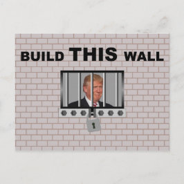 Bouw deze wand/anti-trump, briefkaart