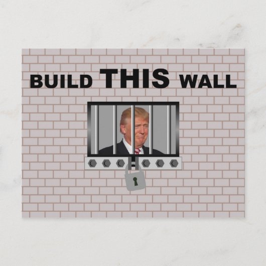 Bouw deze wand/anti-trump, briefkaart (Voorkant)