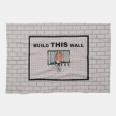Bouw deze wand/anti-trump, theedoek (Horizontaal)