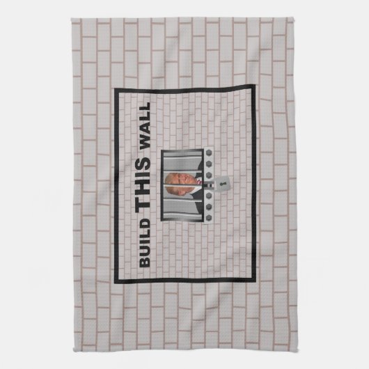 Bouw deze wand/anti-trump, theedoek (Verticaal)