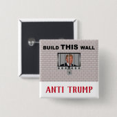 Bouw deze wand/anti-trump, vierkante button 5,1 cm (Voorkant /achterkant)