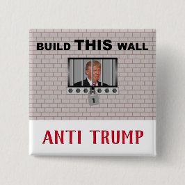 Bouw deze wand/anti-trump, vierkante button 5,1 cm