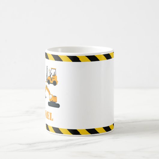 Bouw Diggers Jongens Gepersonaliseerde Mok (Center)