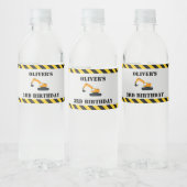 Bouw Diggers Verjaardagsfeest Fles Label Waterfles Etiket (Flessen)