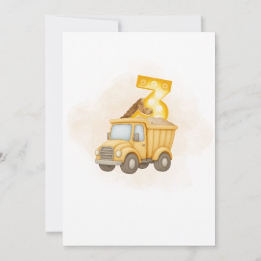 Bouw Digging It 3e verjaardagsfeest Kaart (Achterkant)