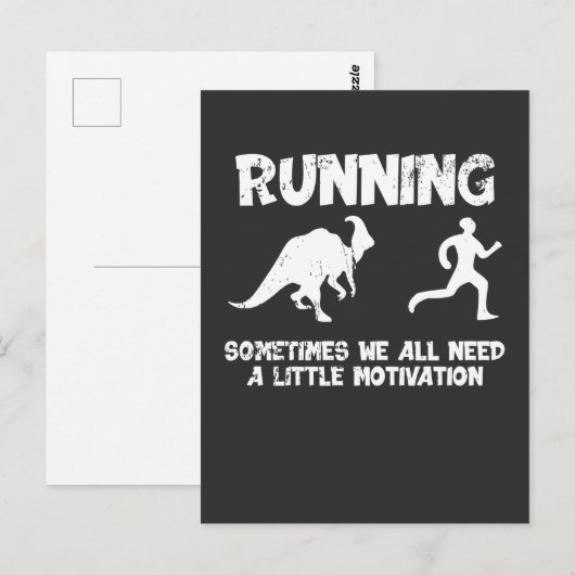 Bouw Dinosaurus Runner Dino Briefkaart (Voorkant / Achterkant)