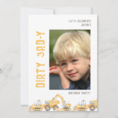 Bouw Dirty 3rd-y foto Verjaardag Uitnodiging (Voorkant)