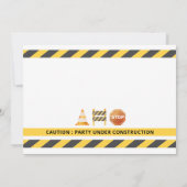 Bouw Dirty 3rdy Verjaardag Fotouitnodiging Kaart (Achterkant)