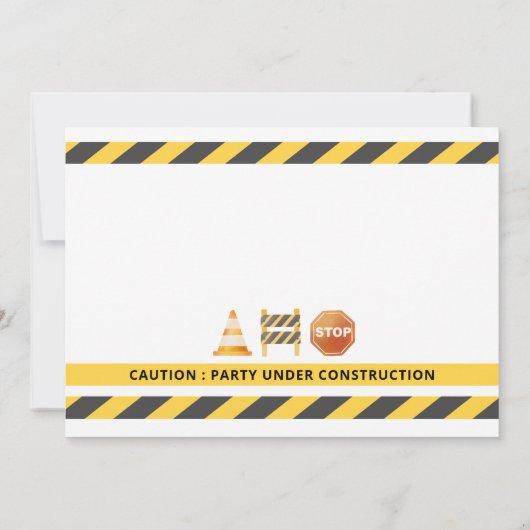 Bouw Dirty 3rdy Verjaardag Fotouitnodiging Kaart (Achterkant)