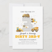 Bouw Dirty 3rdy verjaardagsfeestje uitnodiging (Voorkant)