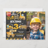 Bouw, Dump Truck 3e Verjaardag Kaart (Voorkant)