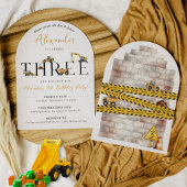 Bouw Dump Truck 3e Verjaardag Party Arch Kaart