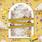 Bouw Dump Truck 3e Verjaardag Party Arch Kaart