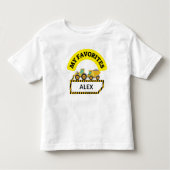 Bouw Dump Truck aangepaste naam t-shirt (Voorkant)