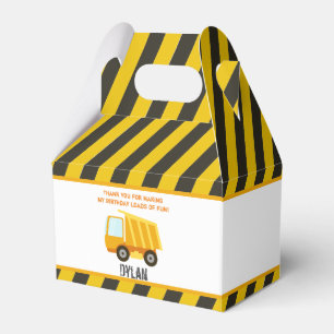 Bouw Dump Truck Birthday Bedankdoosjes