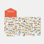 Bouw Dump Truck Birthday Dank u Oranje Bedankdoosjes (Uitgevouwen)