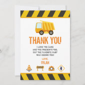 Bouw Dump Truck Birthday Kaart (Voorkant)