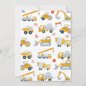 Bouw Dump Truck Birthday Kaart (Achterkant)