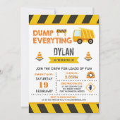 Bouw Dump Truck Birthday Kaart (Voorkant)