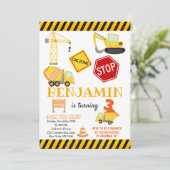 Bouw Dump Truck Birthday Kaart (Staand voorkant)