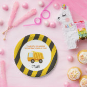 Bouw Dump Truck Birthday Papieren Bordje (Feest)