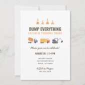 Bouw Dump Truck Birthday Party nodigt uit Kaart (Voorkant)